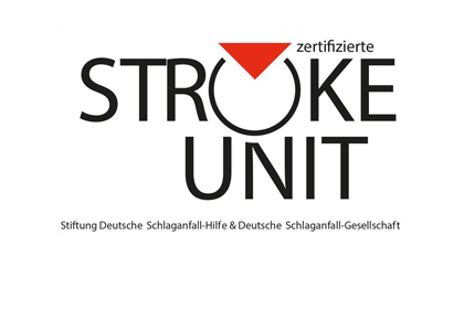 Logo Stroke Unit. Eine Stroke Unit ist eine spezialisierte Station zur Behandlung von Schlaganfallpatienten